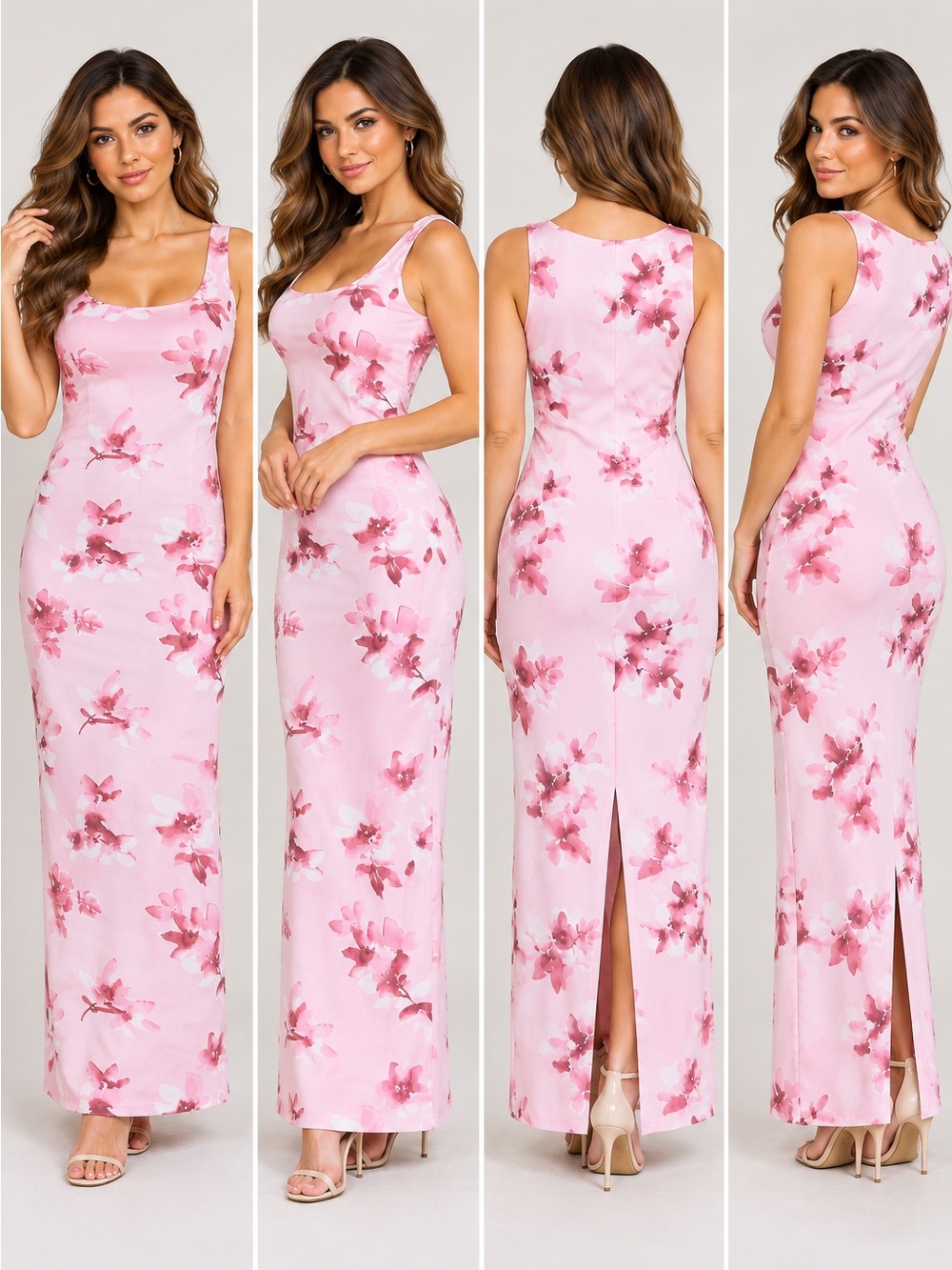 Streetwear Society Pink Floral Maxi Dress